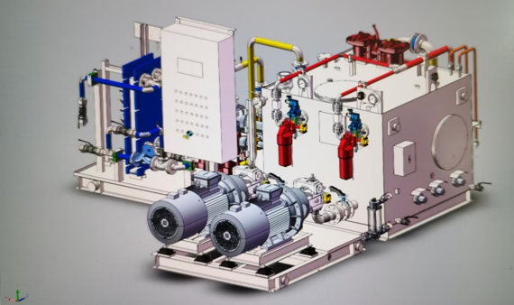 揚(yáng)州恒潤冷軋伺服驅(qū)動泵站 PLC柜